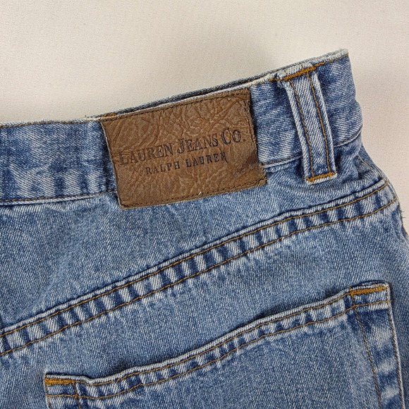 Lauren Jeans Co. Ralph Lauren Women's Denim Shorts Blue Size 8 High Waist - Picture 9 of 9